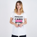 Target T Shirt Maκρυ Καλτσα Φλαμα "work Harder"