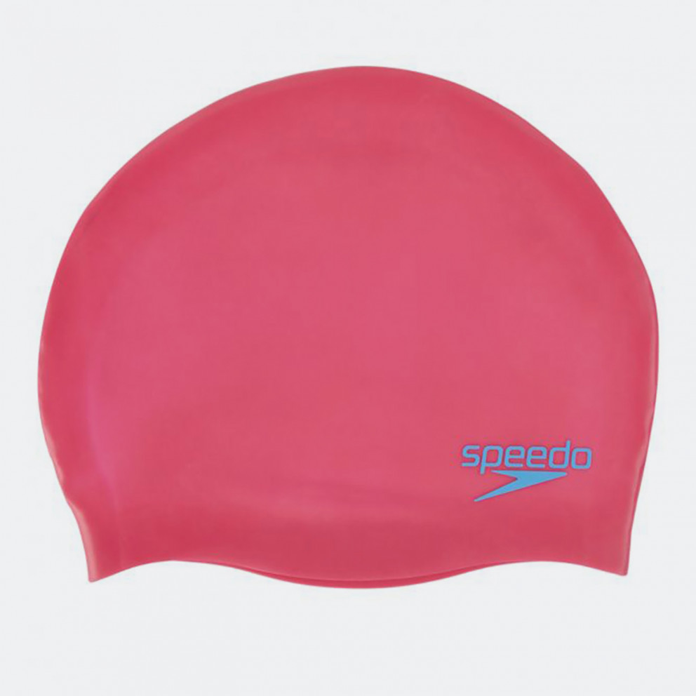 Speedo Junior Moulded Silicone Swimming Cap Hat Red