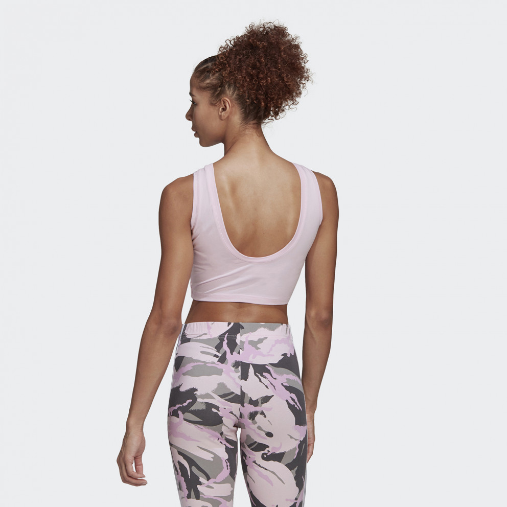 adidas Essentials Camouflage 3-Stripes Women's Cropped Tank Top
