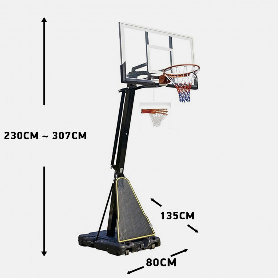 Amila Deluxe Portable Basketball Hoop 135 x 80 x 20 cm