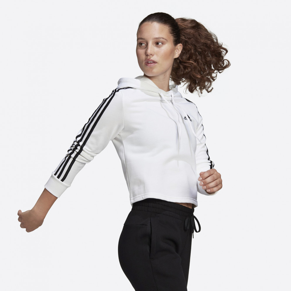 adidas Performance Essentials 3-Stripes Cropped Γυναικείο Φούτερ