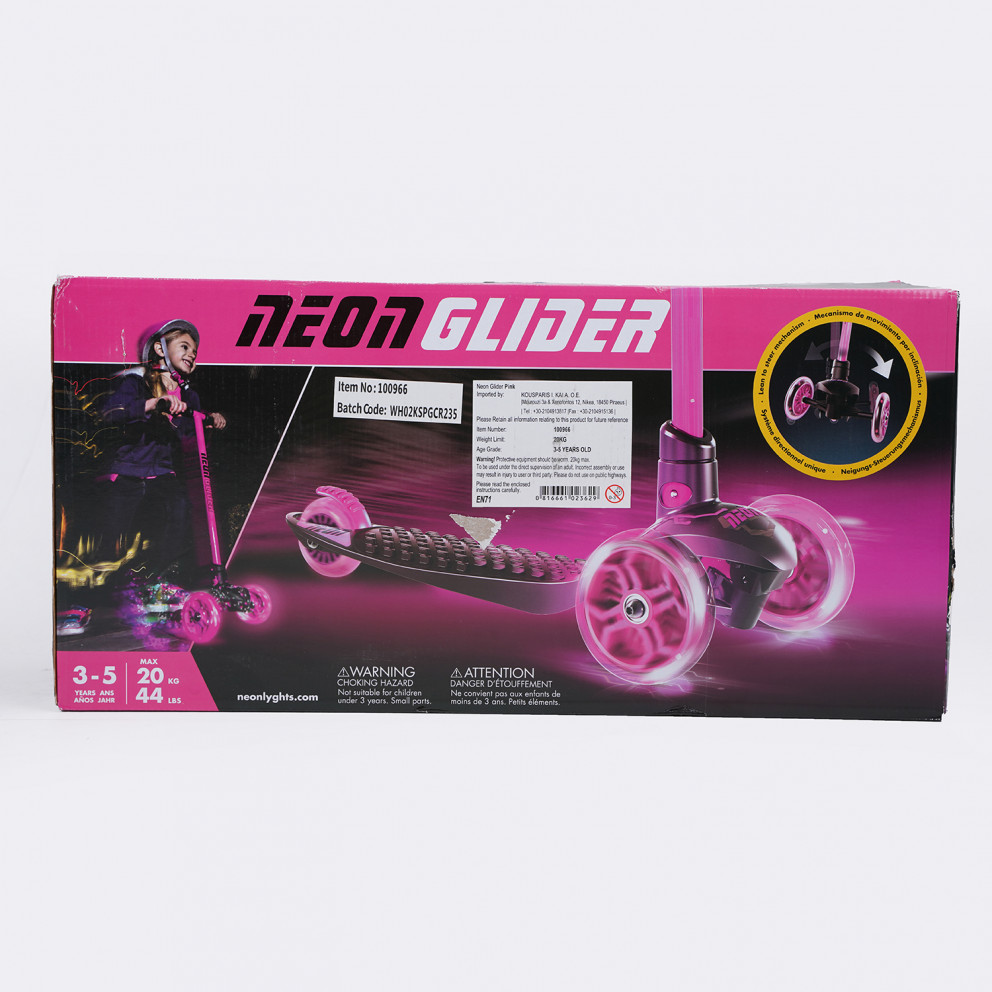 Athlopaidia Πατίνι Τρίτροχο Neon Glider Pink