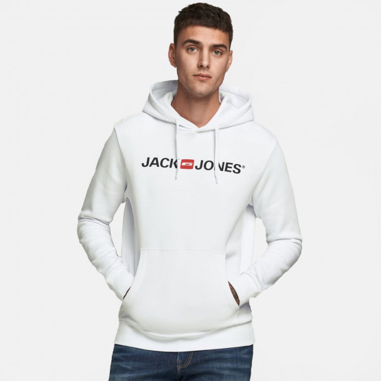 Jack & Jones Logo Ανδρική Μπλούζα με Κουκούλα