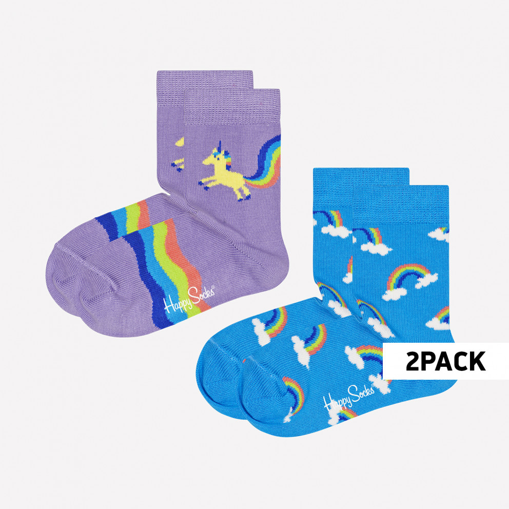 Happy Socks Unicorn & Rainbow Kid's Socks 2-pack