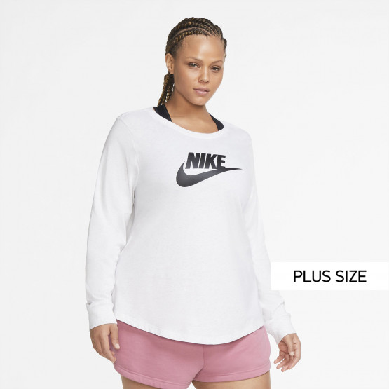 Nike Sportswear Essential Γυναικείο Plus Size T-shirt Με Μακρύ Μανίκι