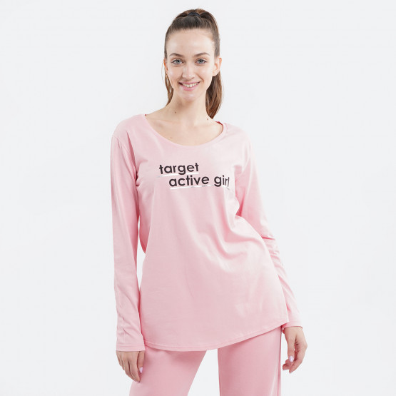 Target Logo ''Active'' Γυναικεία Μπλούζα με Μακρύ Μανίκι