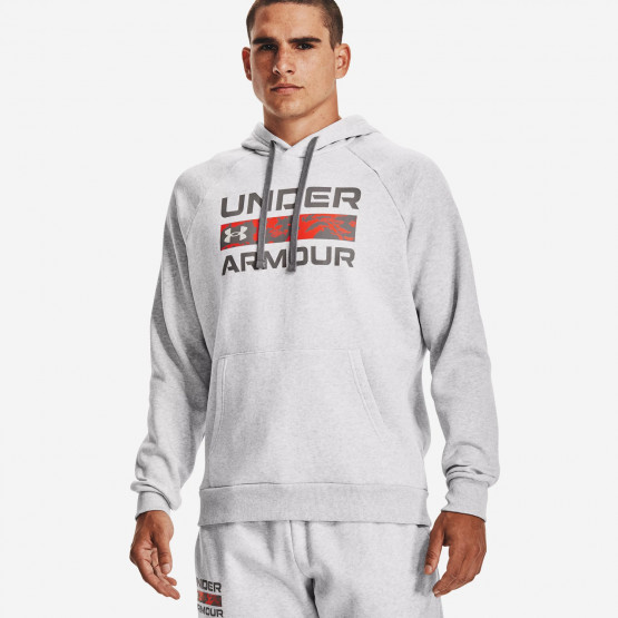 Men's UA Rival Fleece Signature Box Ανδρική Μπλούζα με Κουκούλα