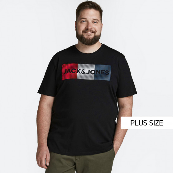 Jack & Jones Logo Print Plus Size Ανδρικό T-Shirt
