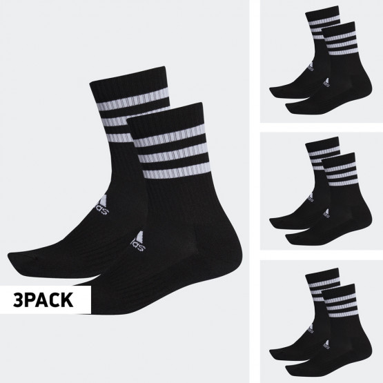 adidas Performance 3-stripes Cushioned Crew Unisex Socks 3 Pairs