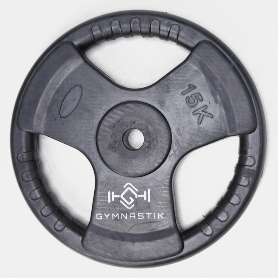 GYMNASTIK Rubber Weight Lifting Plate 15 kg (Φ28)