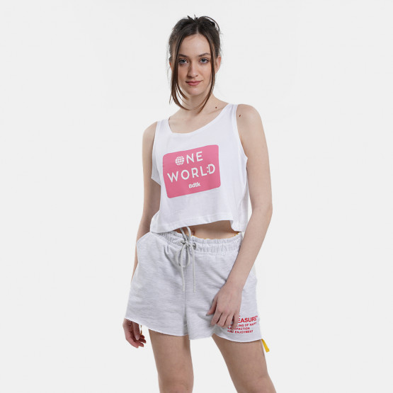 BodyTalk Cropped Γυναικείο Αμάνικο T-shirt
