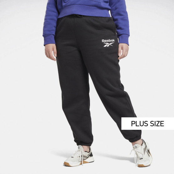 Reebok Sport Logo Fleece (Plus Size) Γυναικείο Jogger Παντελόνι Φόρμας