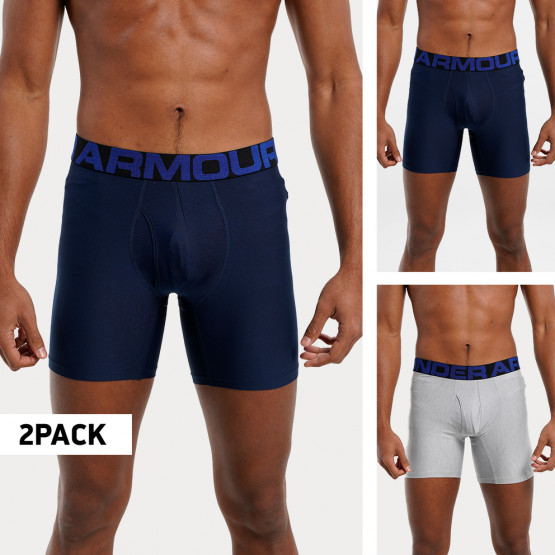 Under Armour Tech 6In 2 Pack Ανδρικά Μπόξερ
