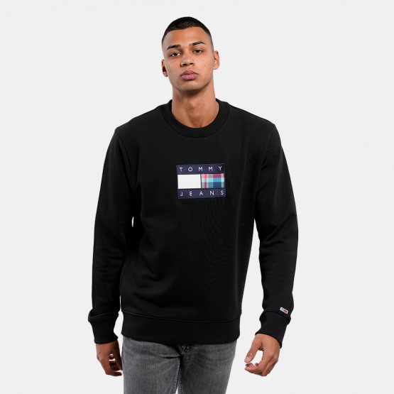 Tommy Jeans Relaxed Tartan Flag Crew Men's Sweatshirt