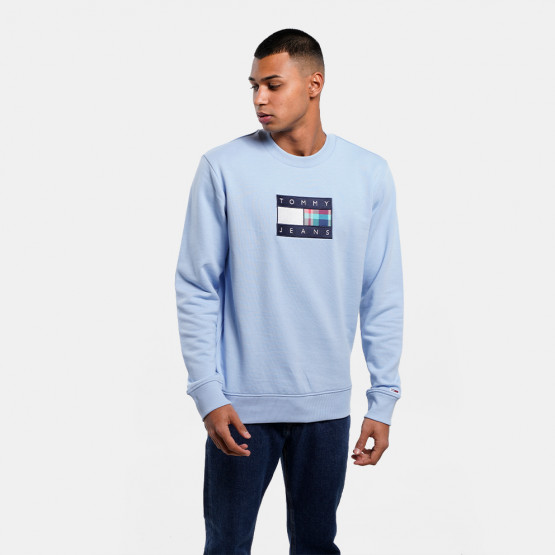 Tommy Jeans Relaxed Tartan Flag Crew Men's Sweatshirt