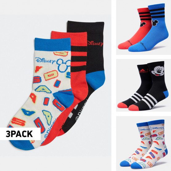 adidas Performance Mickey Mouse Crew 3-Pack Kids' Socks