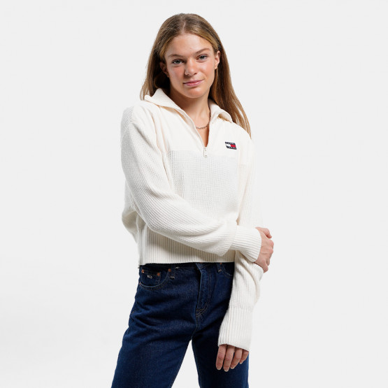 Tommy Jeans Tjw Half Zip Badge Rib Sweater