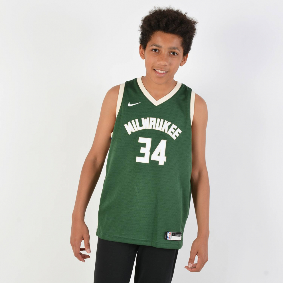 Nike NBA Giannis Antetokounmpo Milwaukee Bucks Icon Edition Swingman Kids' Jersey